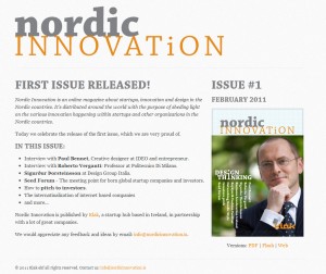 screenshot of the nordic innovation website